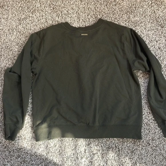 Micheal Kors Olive Green Front Knot Crew Neck Sweater size medium - Picture 8 of 8